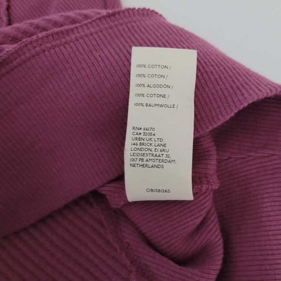 Free People Like New Women's Size Medium Santa Clara Thermal Top Mulberry - Picture 15 of 16